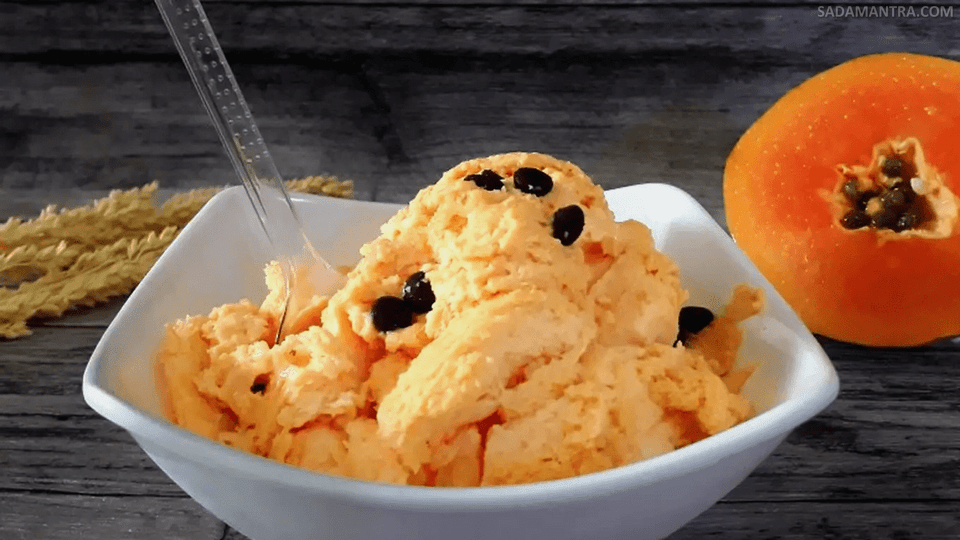 cara membuat es krim pepaya